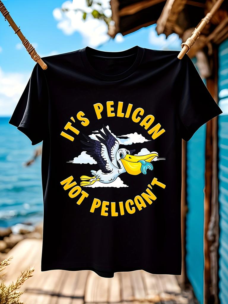 Pelican Graphic Tshirt Unisex Oversized Vintage Streetwea...