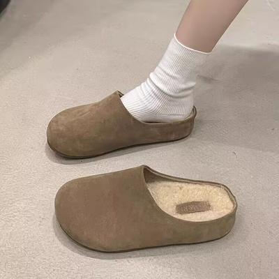 Women's Padded and Thickened Warm and Not Tired Feet a Stirrup Thick Bottom Heightened Comfortable Waterproof Non-slip Leisure Cotton Slippers