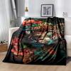 1pc Leopard Printing Lightweight Flannel Blanket, Comfortable and Warm Blanket, for Camping Sofa Bed and Couch Office, In All Seasons