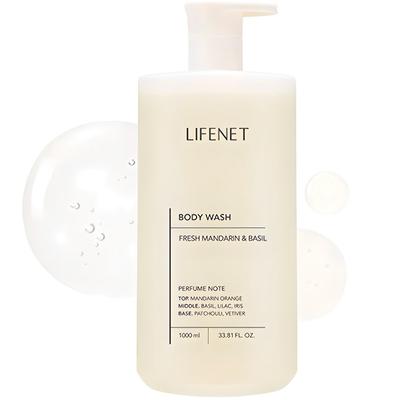 Lifenet Body Wash Fresh Mandarin & Basil, 1L, 1 Unit
