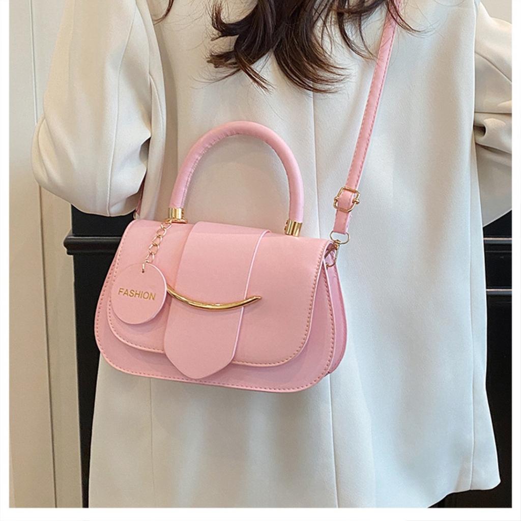 Ladies' Bag, Shoulder Bag, Saddle Bag, Simple and Versatile Handbag, Fashionable Contrasting Underarm Bag, Casual Crossbody Bag