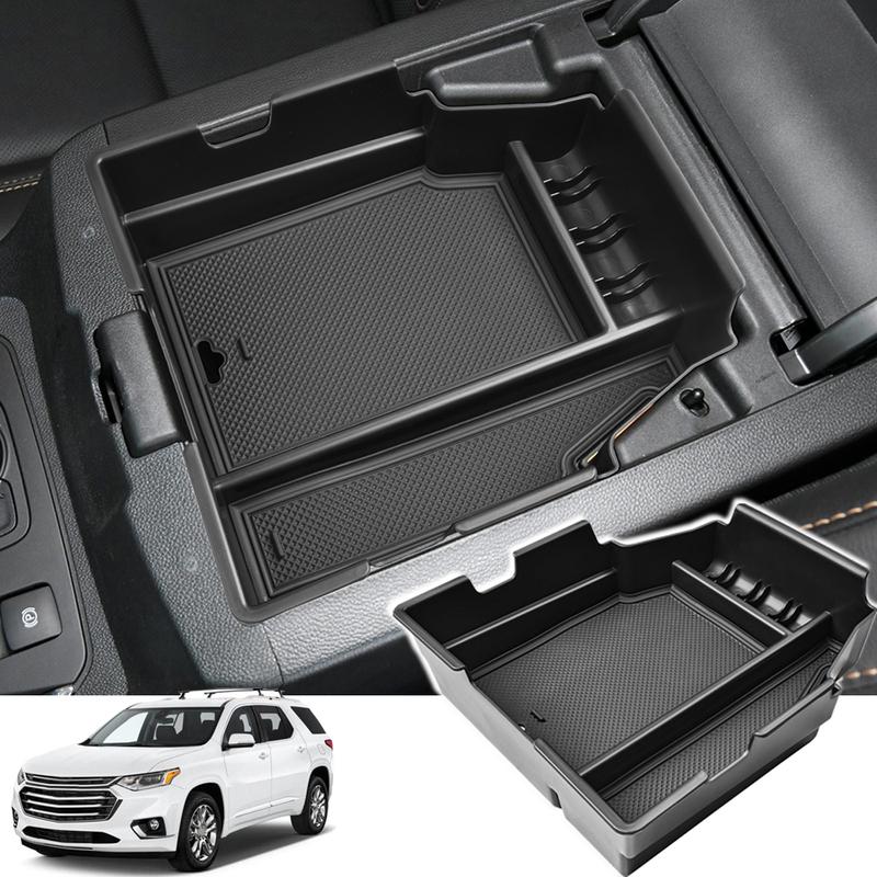 Center Console Organizer Tray for Chevy Traverse Accessories 2018 Interior Secondary Armrest Storage