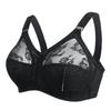 Women's Large Size Bra Sexy Full Cup Lace Wireless Bralette Transparent Push Up Underwear