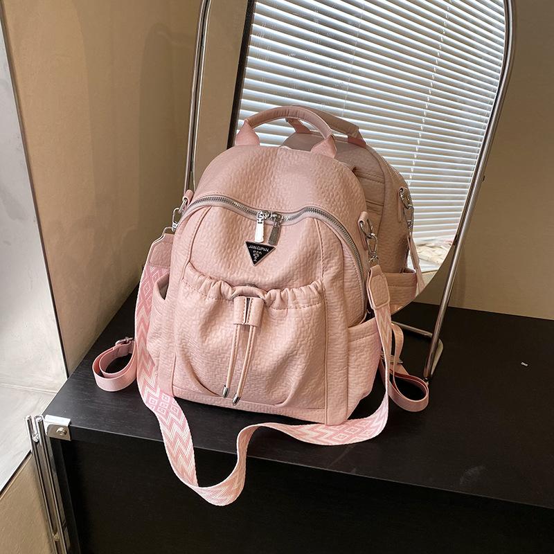 Niche backpack bag women's new fashion simple student bag outdoor travel commuter backpack
