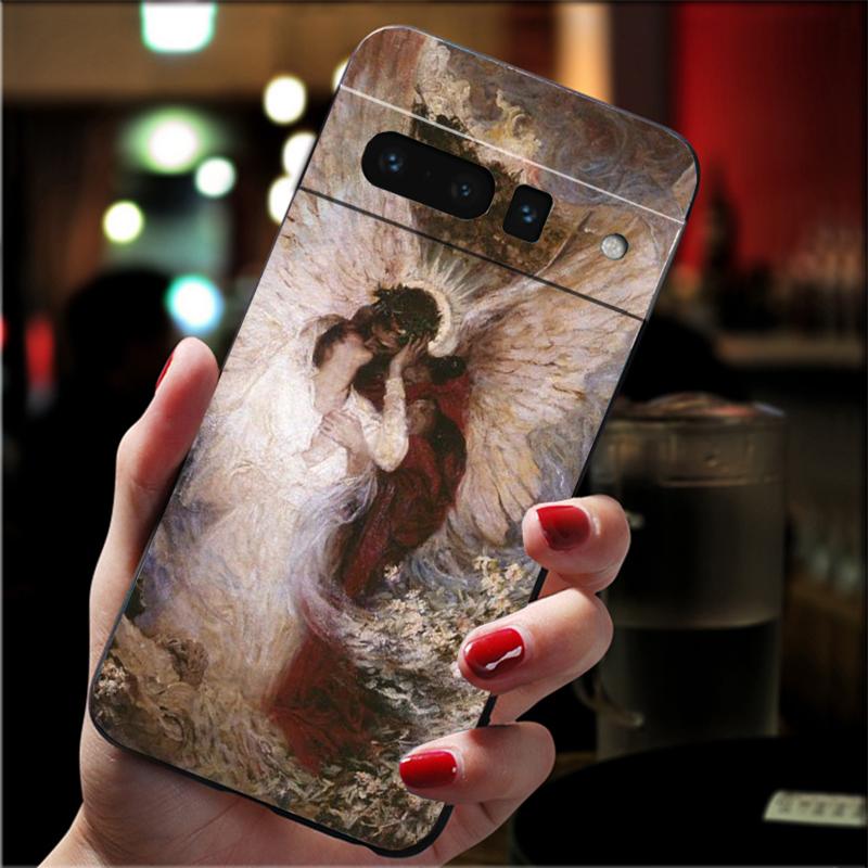 

Phone Case For Google Pixel 10 9 Pro XL 9A 8 7 6 Pro Pixel 8A 7A 6A Pixel 8 7 6 5 Woman Lady Daisies roses Flower Art Painting Google Pixel 10 Pro