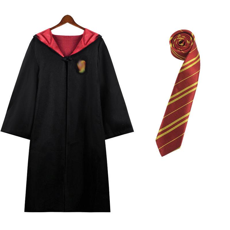 Harry Potter Wizard Robe Cosplay Costume for Kids & Adults - Magic Cloak Cape for Halloween