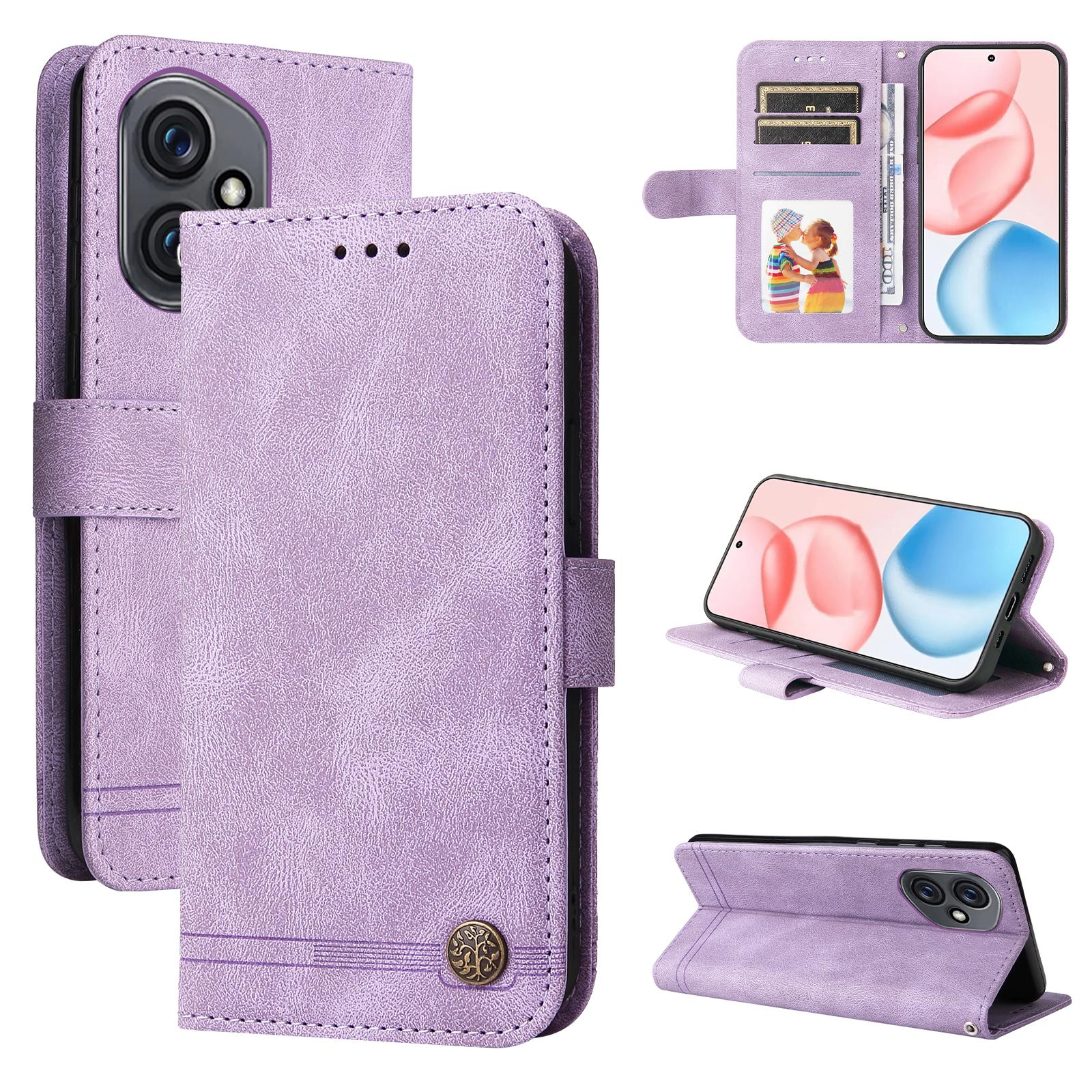 

For Honor 400 Leather Wallet Cases Skin Touch Phone Cover Stand with Strap Blue