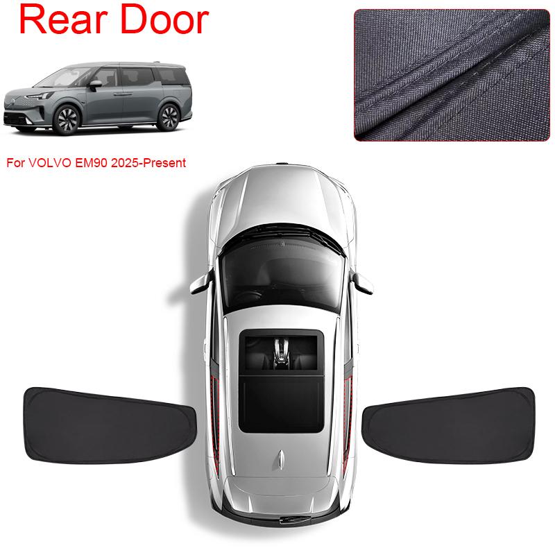 Car Black Windows Privacy Sunshade For VOLVO EM90 2024-Present Auto Anti-UV Heat Insulation Protect Cover Interior Accessories