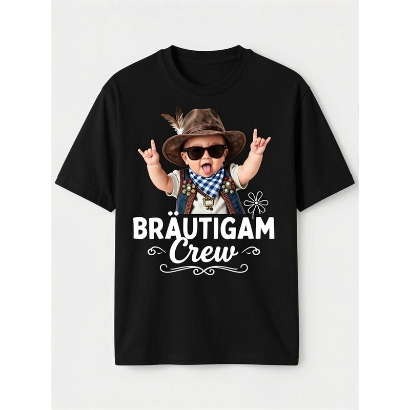 Men's & Women's Bachelor Party T-Shirt - JGA Print Round Neck Basic Tee Suitable for Stag Do, Wedding Events, Casual Wear - Year-Round Comfortable