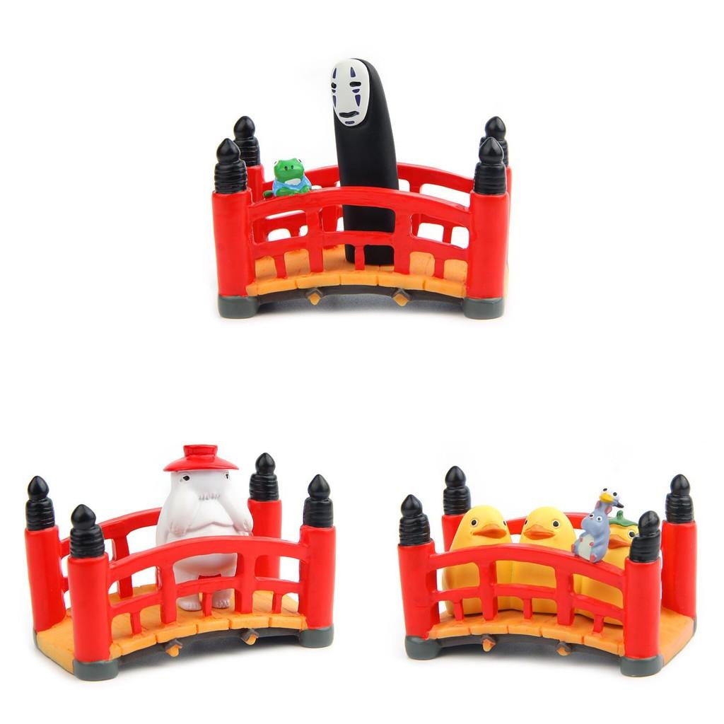 No Face Man Duck Bridge Desktop Pvc Action Figures Model Toy Gifts Decoration