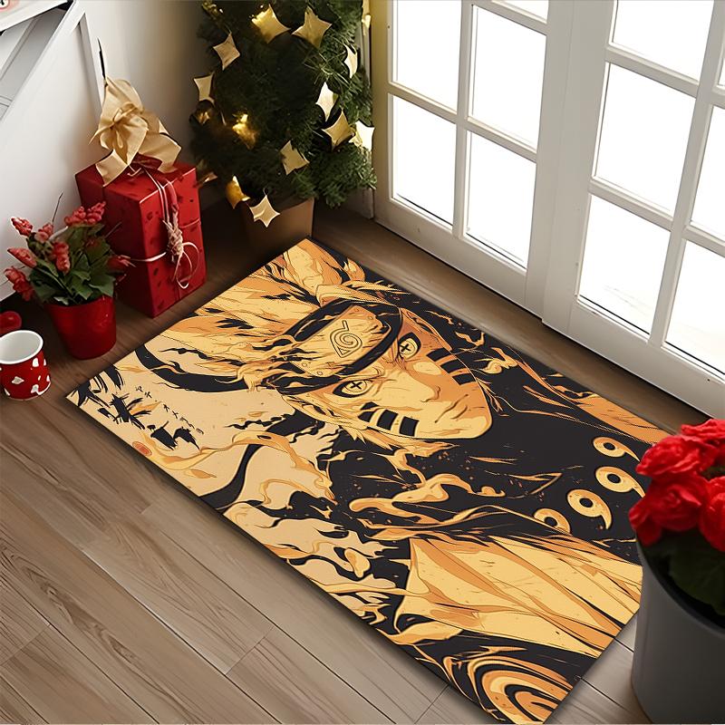 Naruto Rug Ideal for Reading Room, Multi-purpose Office Chair Sofa Carpet, Anti-slip Printed Home Area Rug
