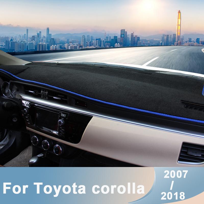 For Toyota Corolla 2007-2012 2013 2014 2015 2016 2017 2018 LHD Car Dashboard Cover Avoid Light Pads Anti-UV Mats Accessories