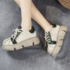 Fashion GKTINOO Thick Soled Heightening Pumps 2025 Spring New Genuine Leather Lace-up Versatile Retro Women's Platform Shoes