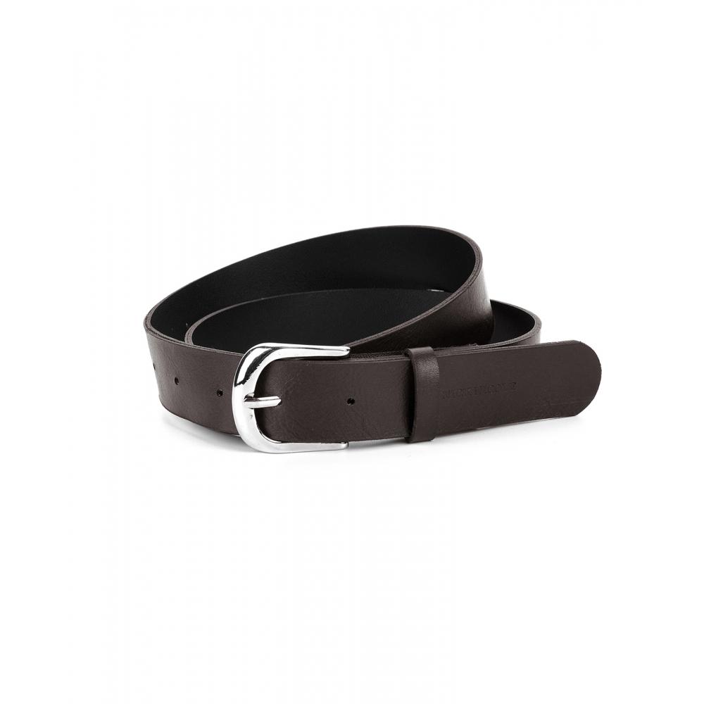 

NICK&NICOLE Кожаный ремень с D-пряжкой_Коричневый