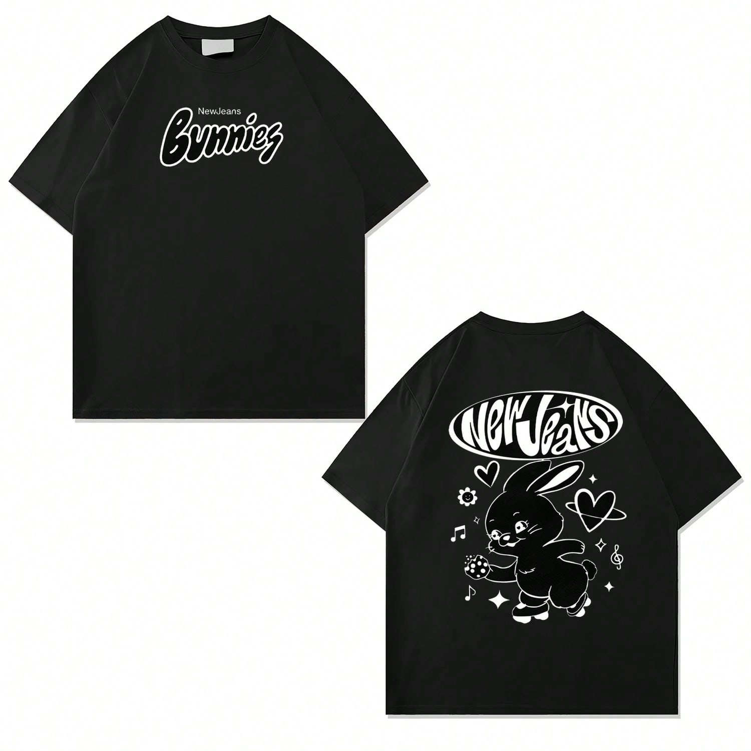 Merch Tshirt Bunnies Tshirts Fashion Kpop   Shirt Sweatshirt Tee Casual Short Sleeve T-Shirts S разноцветный