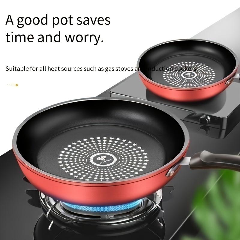 Nonstick Frying Pan for Home Cooking Flat Bottom Pan for Eggs, Steak, Pancakes On Gas Induction Stoves