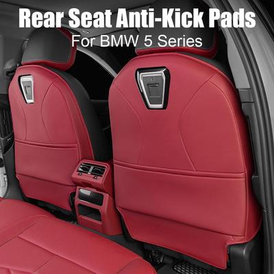 For BMW 5 Series 530Li5 PU Leather Car Rear Seat Anti-kick Anti-scratch Cushion Automotive Interior Decoration Accessories Tools