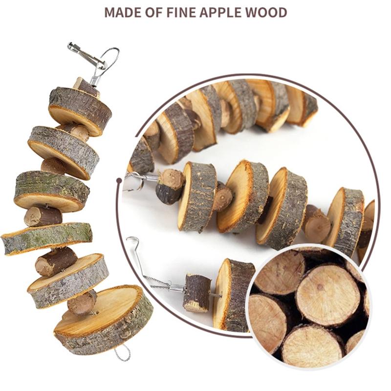 10 Models Chew Toys for Hay Treats for Small Animal Teeth Cleaning Hanging Wood Blocks Timothy Balls for Rabbits Gerbils