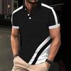 Stijlvol Heren Poloshirt met Korte Mouwen, Ademend Casual Kledingstuk voor Dagelijks Gebruik