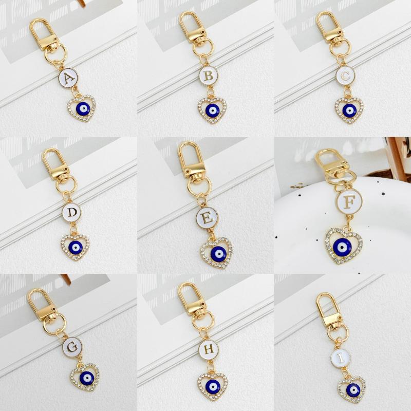 Portachiavi con Zircone a Forma di Cuore Lettere A-Z Iniziali Alfabeto Portachiavi Ciondoli Portachiavi Auto Portachiavi Borsa Pendenti Accessori Gioielli Regalo