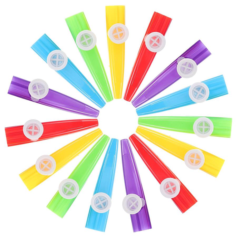 4/8/16pcs Plastic Kazoo Portable Wind Instrument Multicolor Festival Party Atmosphere Creating Supplies for Music Lovers XJM