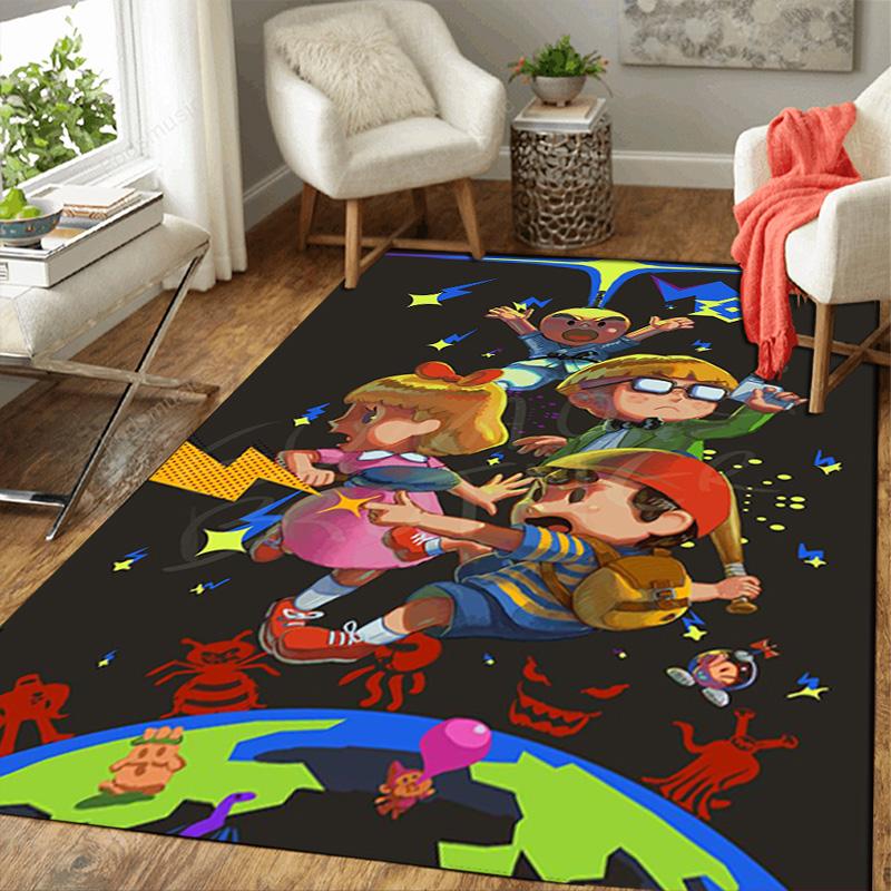 Retro Video Game Characters Rug Floor Mat for Living Room or Bedroom Soft and Comfortable Carpet a Gift for Birthday and Holiday.