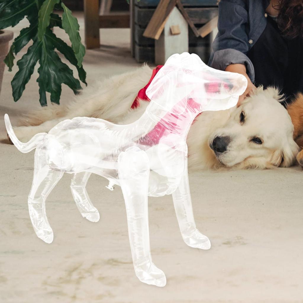 3pcs Inflatable Dog Mannequin Display Stand for Pet Clothing, PVC Dog Model Shop Display Pet Store for Home Store Use