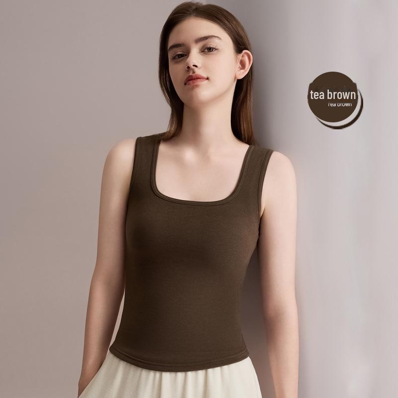 

Женский утепленный жилет Meiyabi из лиоцелла для осени и зимы M коричневый