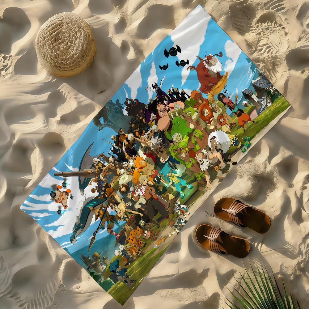 Spiel D-Dofus-S Handtuch Weich Leicht Anti-Sand Großes Strandhandtuch Schnelltrocknend Bad Sport Familie
