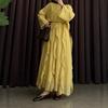 European and American Women's Clothing New Round Neck Long-sleeved Loose Top High Waist Irregular Wide Swing Long Skirt Set