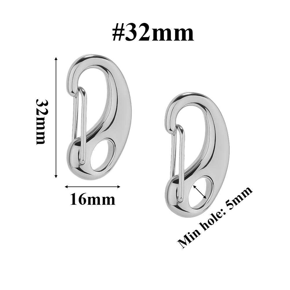 5Pcs Stainless Steel D Lobster Clasps Necklace Hooks Chains Connectors Bracelet Making DIY Jewelry Supplies Accessories