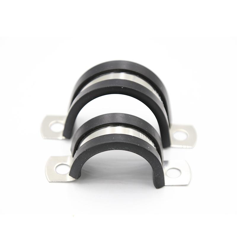 5pcs 304 Stainless Steel Rubber Lined P Clips R-type Pipe Clamp Cable Mounting Hose Pipe Clamp Hose Clamp Fixed Pipe Bracket