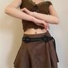 Vintage Bohemian Waist Belt Self Knotted Braided Wax Rope Waistband Dress Chain Belt Decorative Belt Women Accessories