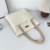 1Pc Women'S Tote Bag Canvas Sewing Thread Large Capacity Advanced Sense Handbag Convenient Practical Female'S Commuter Bag