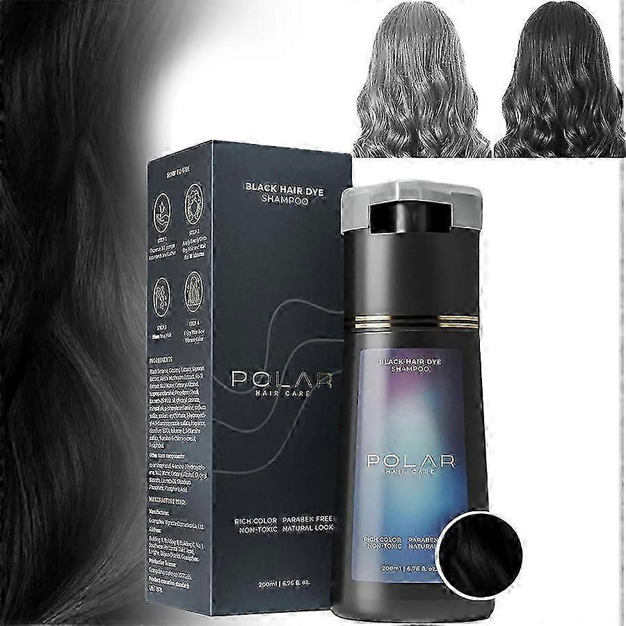 Shampoo Tinta Polar per Capelli, Shampoo Istantaneo Colorante Naturale per Coprire i Capelli Grigi, Adatto per Donne e Uomini