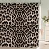 Sexy Leopard 3D Duschvorhänge Wasserdichtes Gewebe Geometrische Blume Badezimmervorhang Mit Haken Dekor 180*200cm Badewannen-Bildschirm