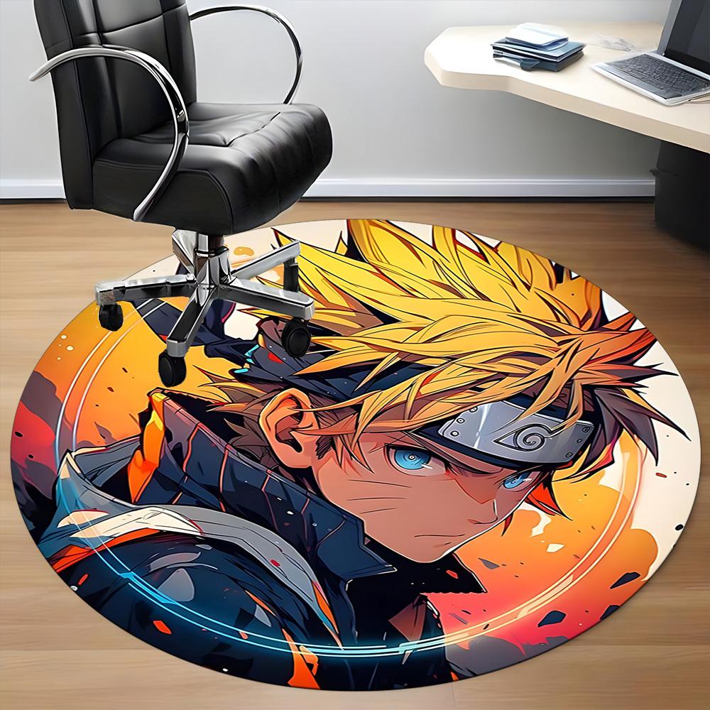 Naruto Uzumaki Office Round Area Rug, Under Office Chairs Bedroom Living Room Home Decor  a1022117