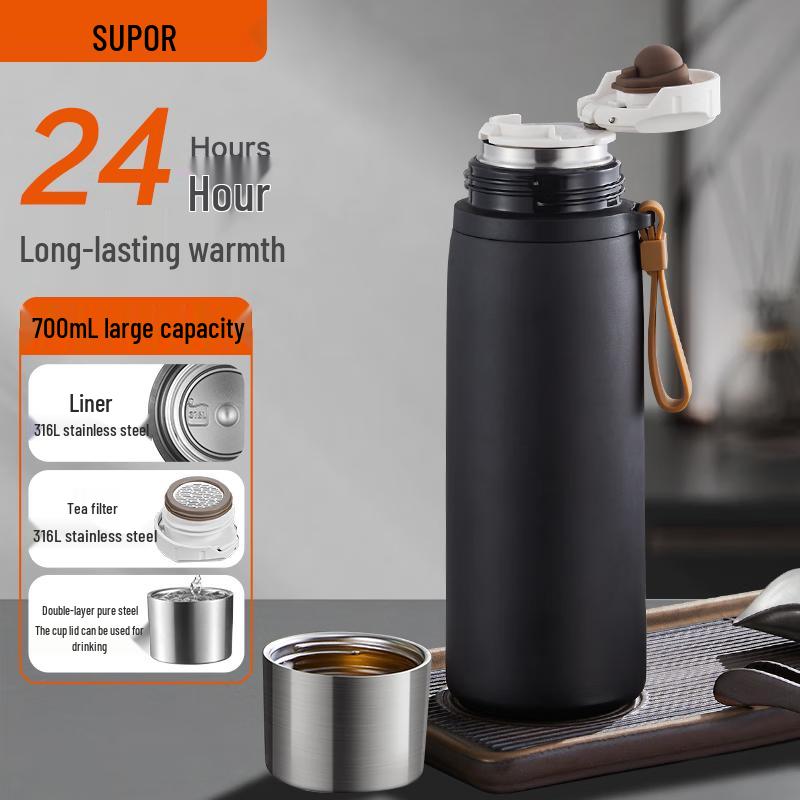SUPOR 316L Stainless Steel Tea Infuser Thermos Mug