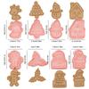 8 Pcs/Set DIY Christmas Biscuit Mould Cartoon Cutter 3D Biscuits Mold Plastic Baking Mould  Decorating Tools