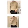 Spring 2024 Men's Sweater Patchwork Assorted Colors Skin-Friendly Fabric Fashion Versatile Top Casual Long-Sleeved Bottoming Shirt
