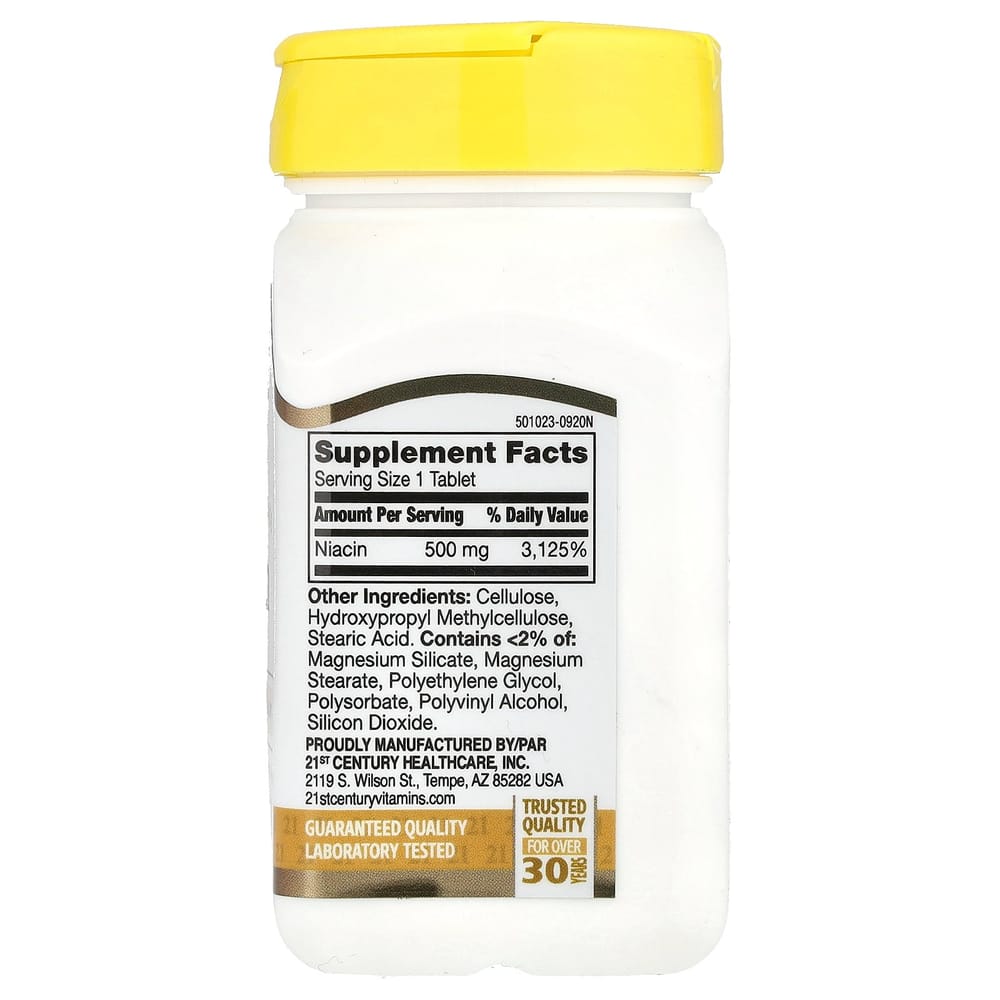 21st Century Sentry Niacin Sustained Release 500mg 100 Tablets