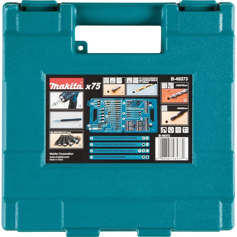 Makita USA 75-Piece Metric Drill and Screw Bit Set B-49373