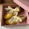 Fashion French Gentle Flat Ballet Shoes for Women 2025 Summer New Style with Skirt One-word Mary Jane Shoes