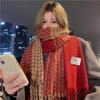 Scarf Autumn and Winter Women's New Autumn and Winter Atmosphere Plaid Scarf High-end Scarf