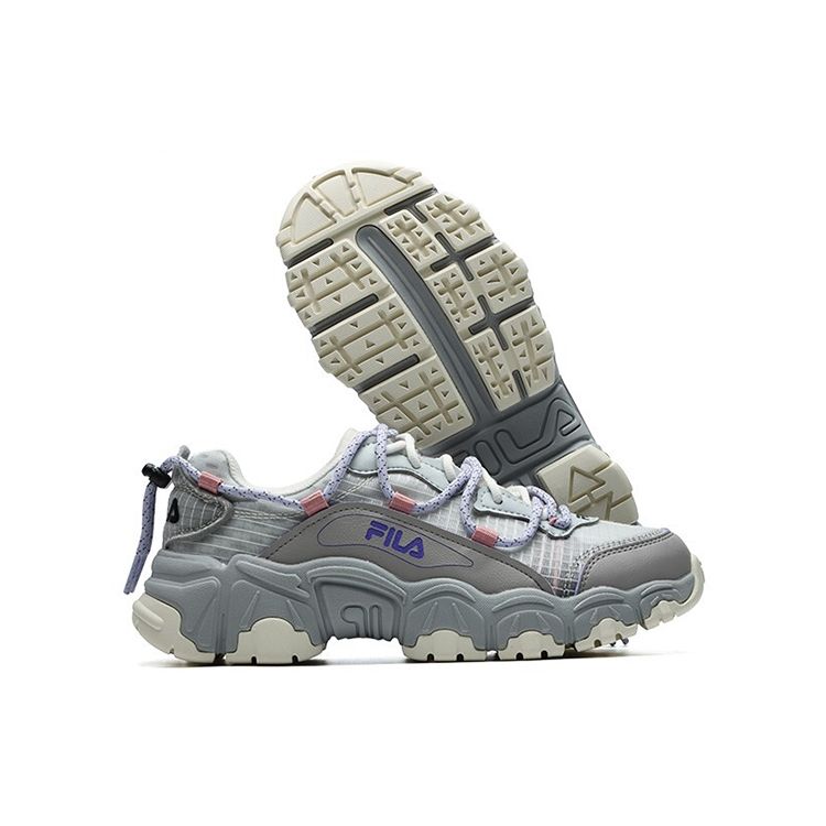 FILA Fusion Casual Low-Top Lifestyle Shoes Women sneaker White Gray T12W125202FSG
