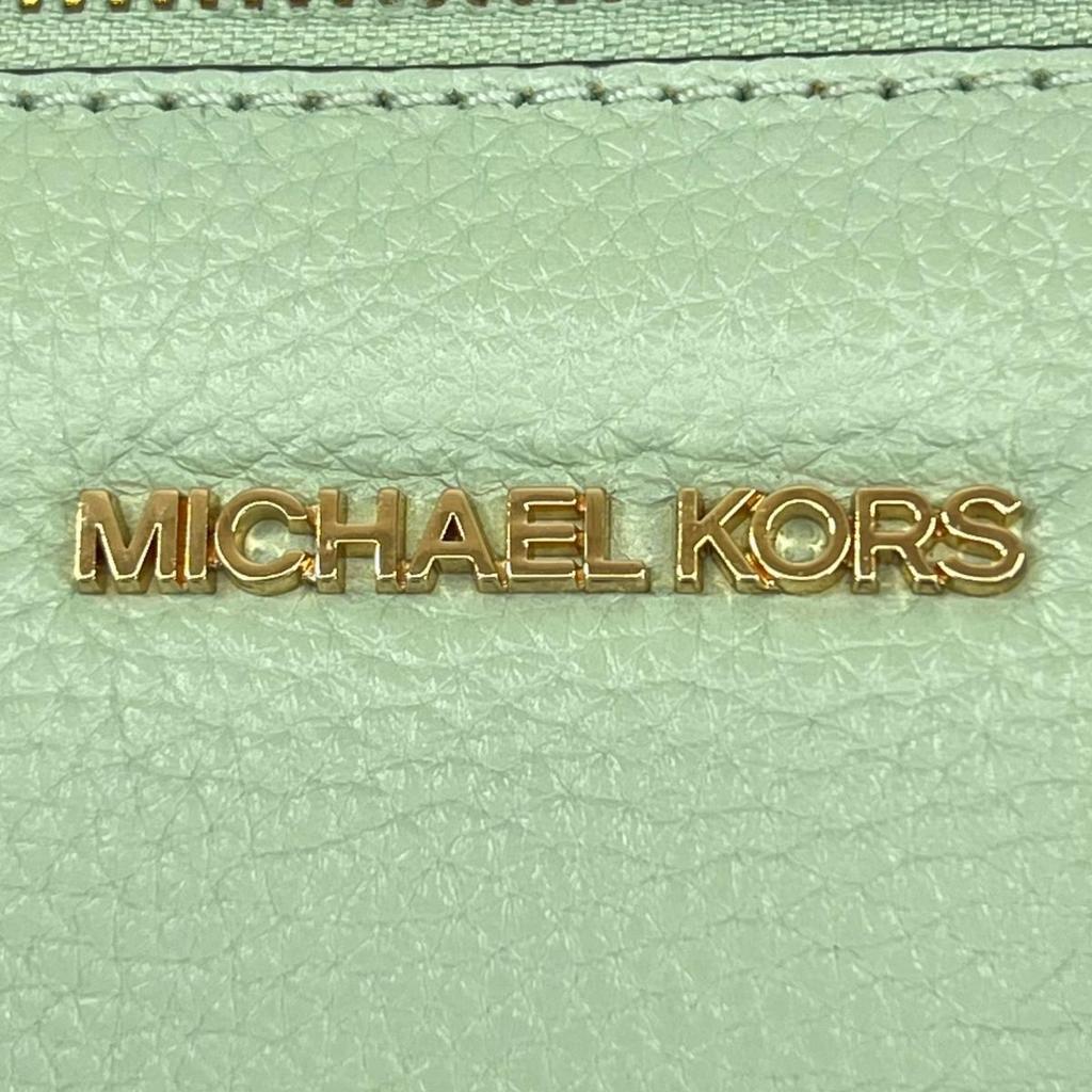 Michael Kors Satchel Shoulder Bag Handbag Cowhide Light Green Women 35S0GYZS3L Used