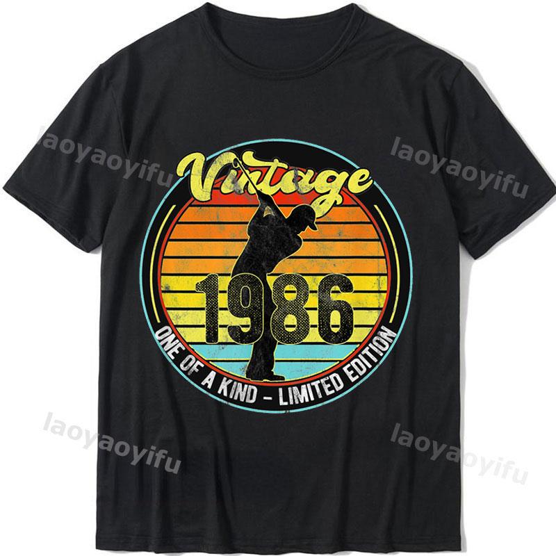 2024 Unisex Summer Tops Tshirt Vintage 1986 Classics Tshire Streetwear Printed Tshirt Top  Retro Style Tshirt