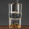 6pcs Set 50ml Luxury Golden Edged Wine Glass Set Thick Bottom Spirits Cup Creative Golden Mountain Shot Glass Brandy Liquor Mugs