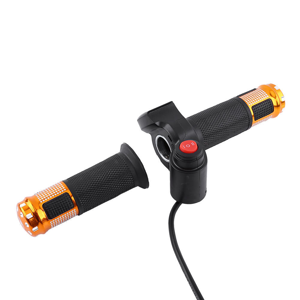 Throttle Grips With LED Display Screen Accelerator Handle For Electric Bike(golden)