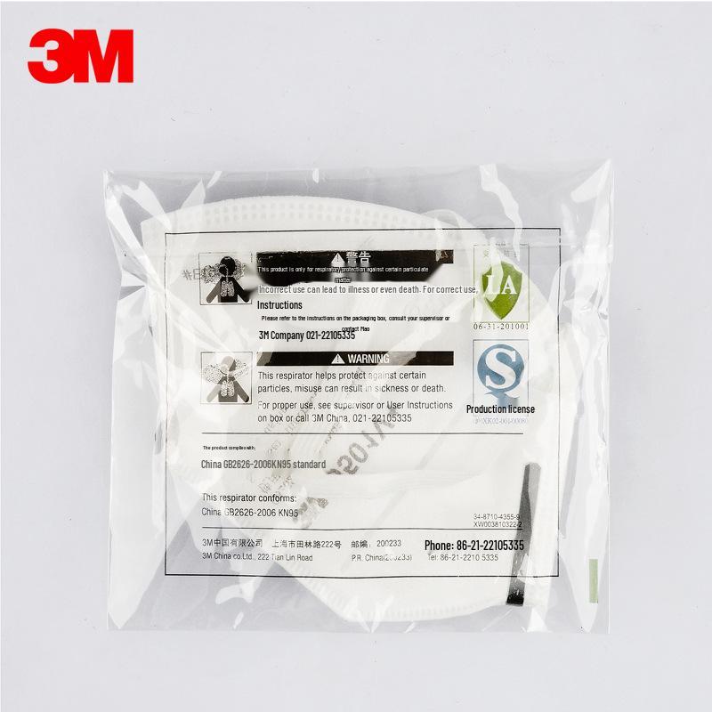 3M 9502V+ KN95 Protective Face Mask with Knitted Band - Anti-Dust and Anti-Particulate